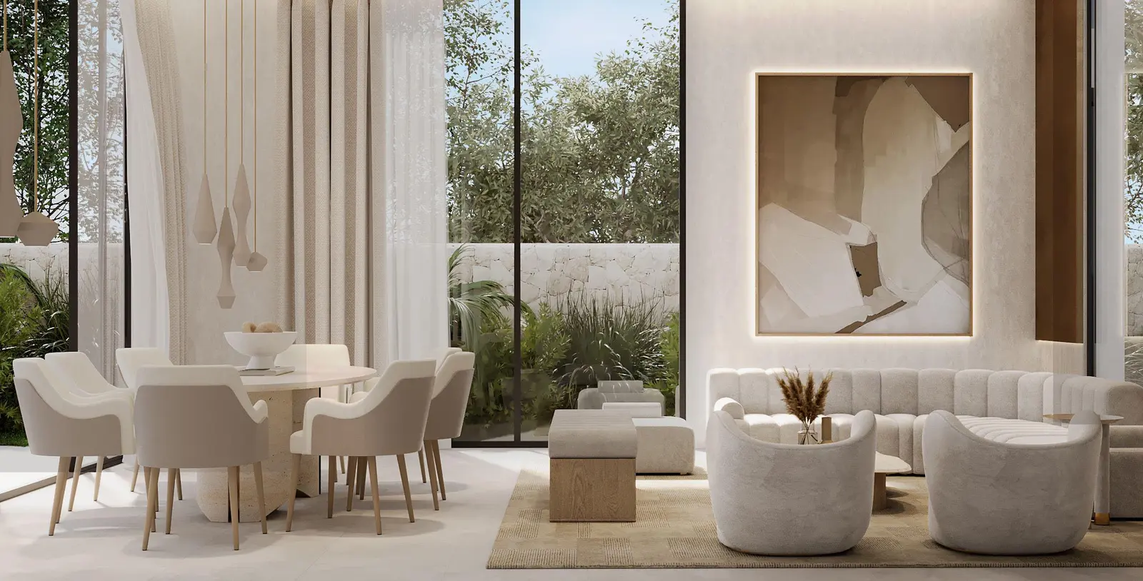 Luxury study or games room interior, Al Naseem Villas, Abu Dhabi