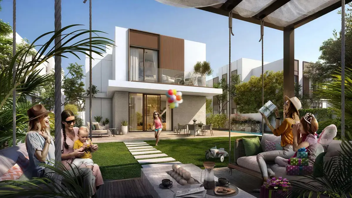 Al Reeman contemporary villa exterior with clean lines and modern architectural design